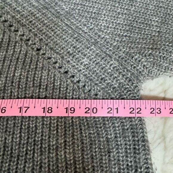 Gerard Darel Paris gray wool/alpaca blend turtleneck ribbed knit sweater sz 2/M - Picture 6 of 6